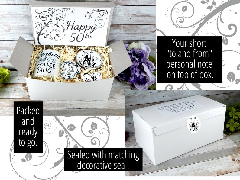 50th Birthday Gift Basket for Her Gift Basket for Her 50th Etsy