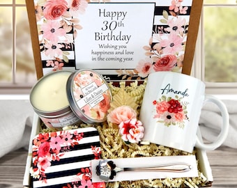 Personalized 30th Birthday Gift Box: Mug, Engraved Spoon & Soy Candle