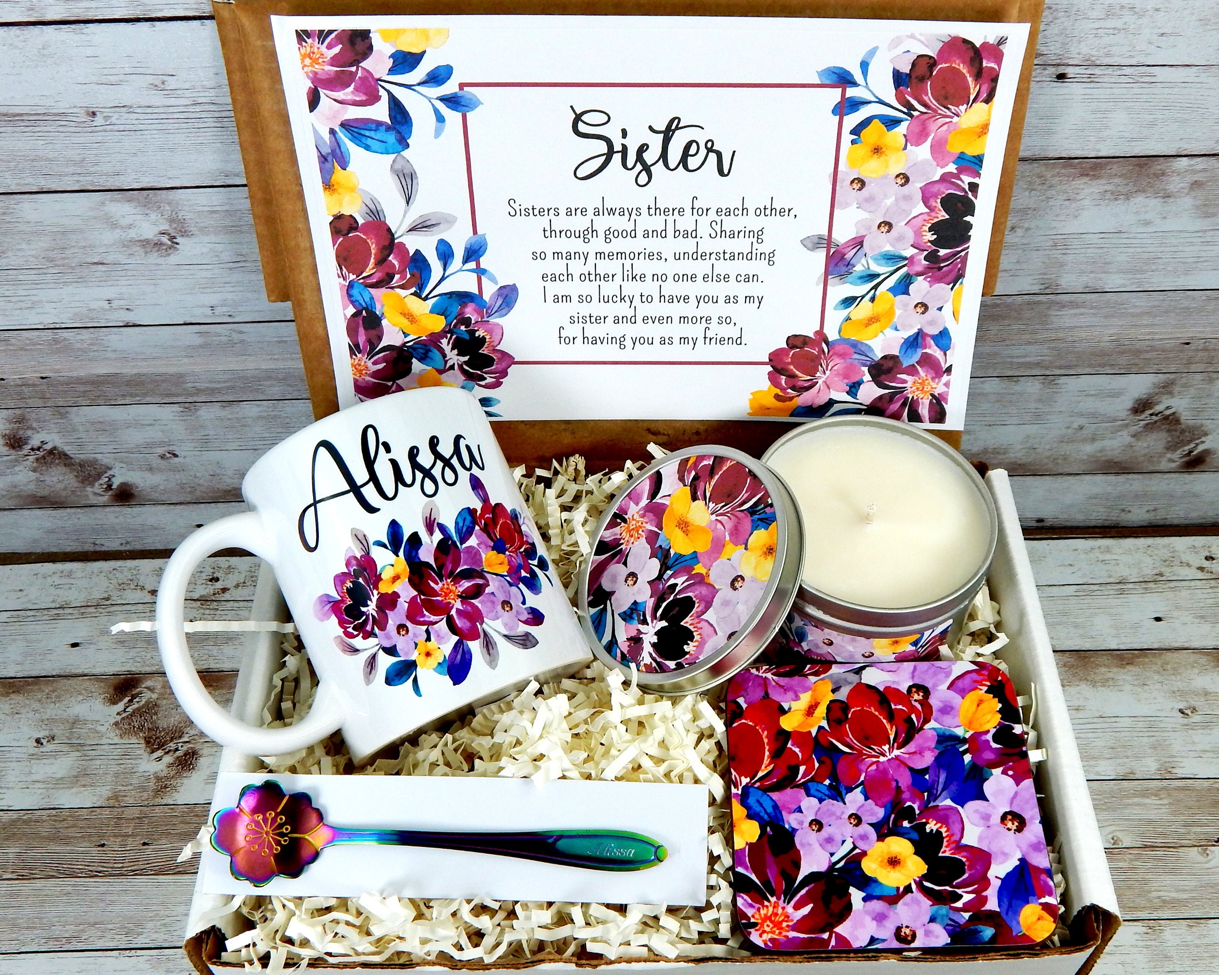 Gift Basket For Sister With Personalized Coffee Mug Sister Etsy gift-basket-for-sister-with-personalized-coffee-mug-sister-etsy