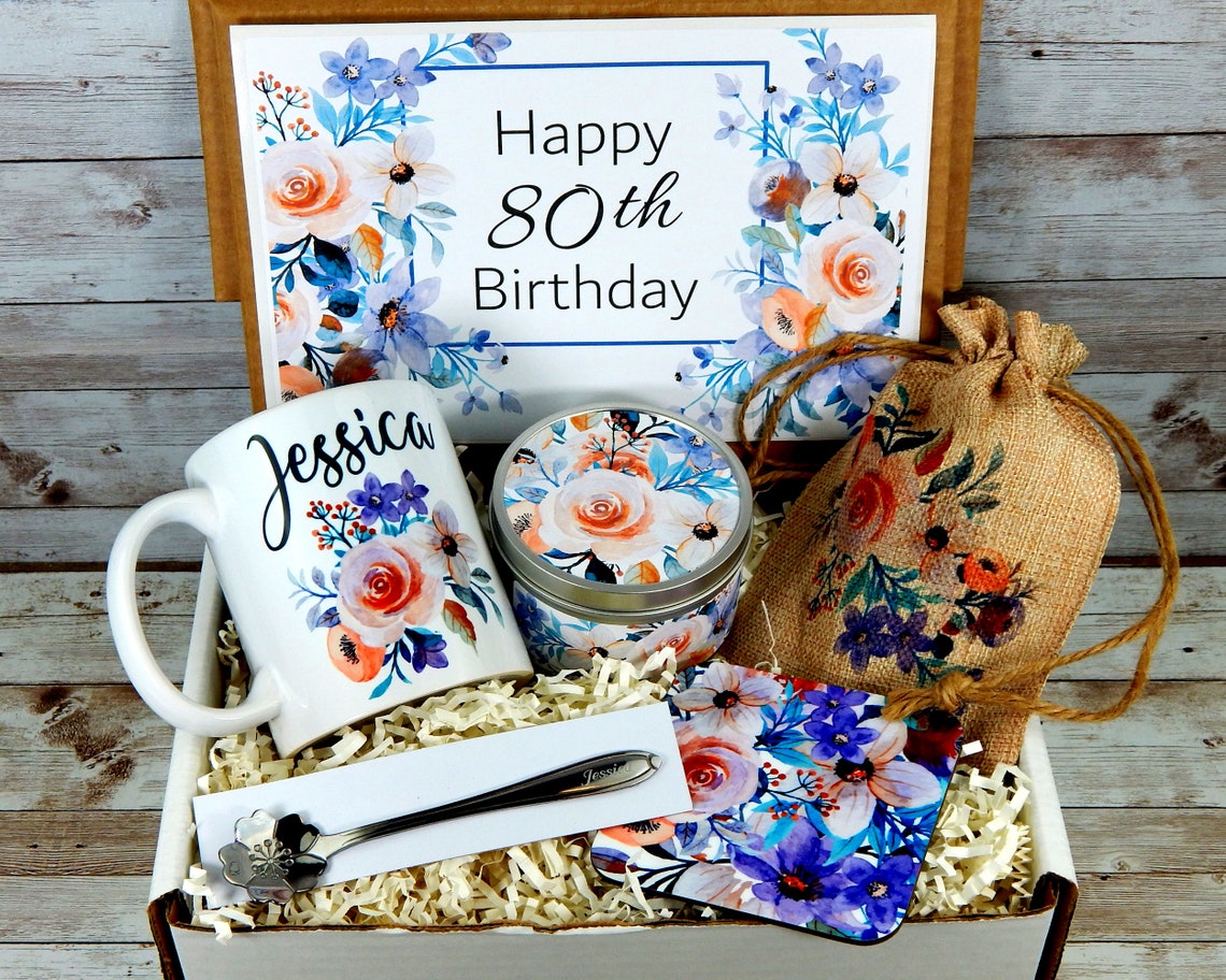 Coffee Lovers 80th Birthday Gift Basket With Coffee Mug Etsy UK