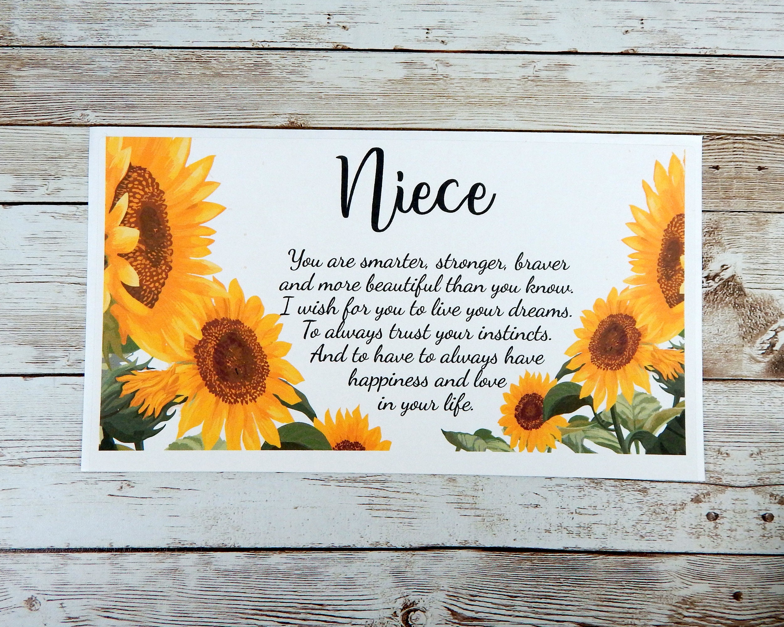 Sunflower Gift Basket for Niece for her Birthday Niece Etsy