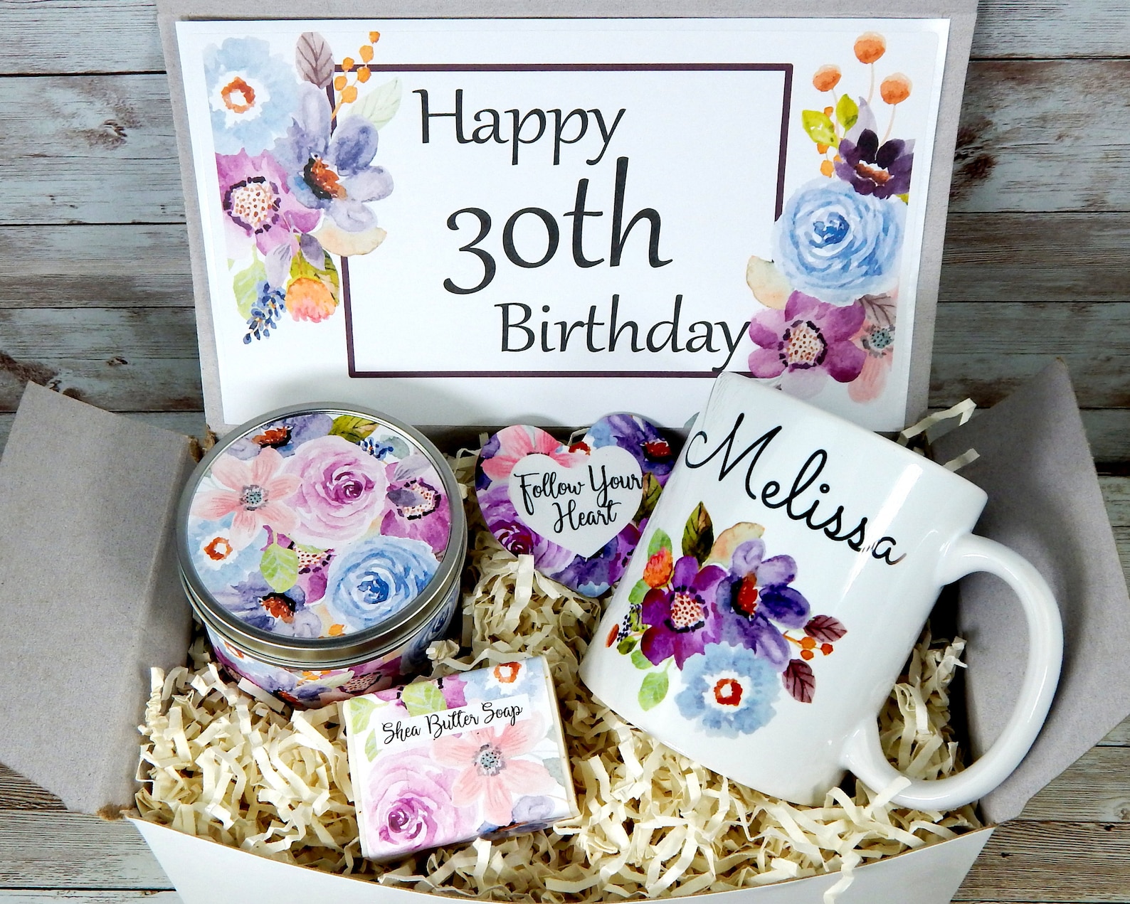 30th Birthday Gift Basket for Her Gift for Her 30th Etsy