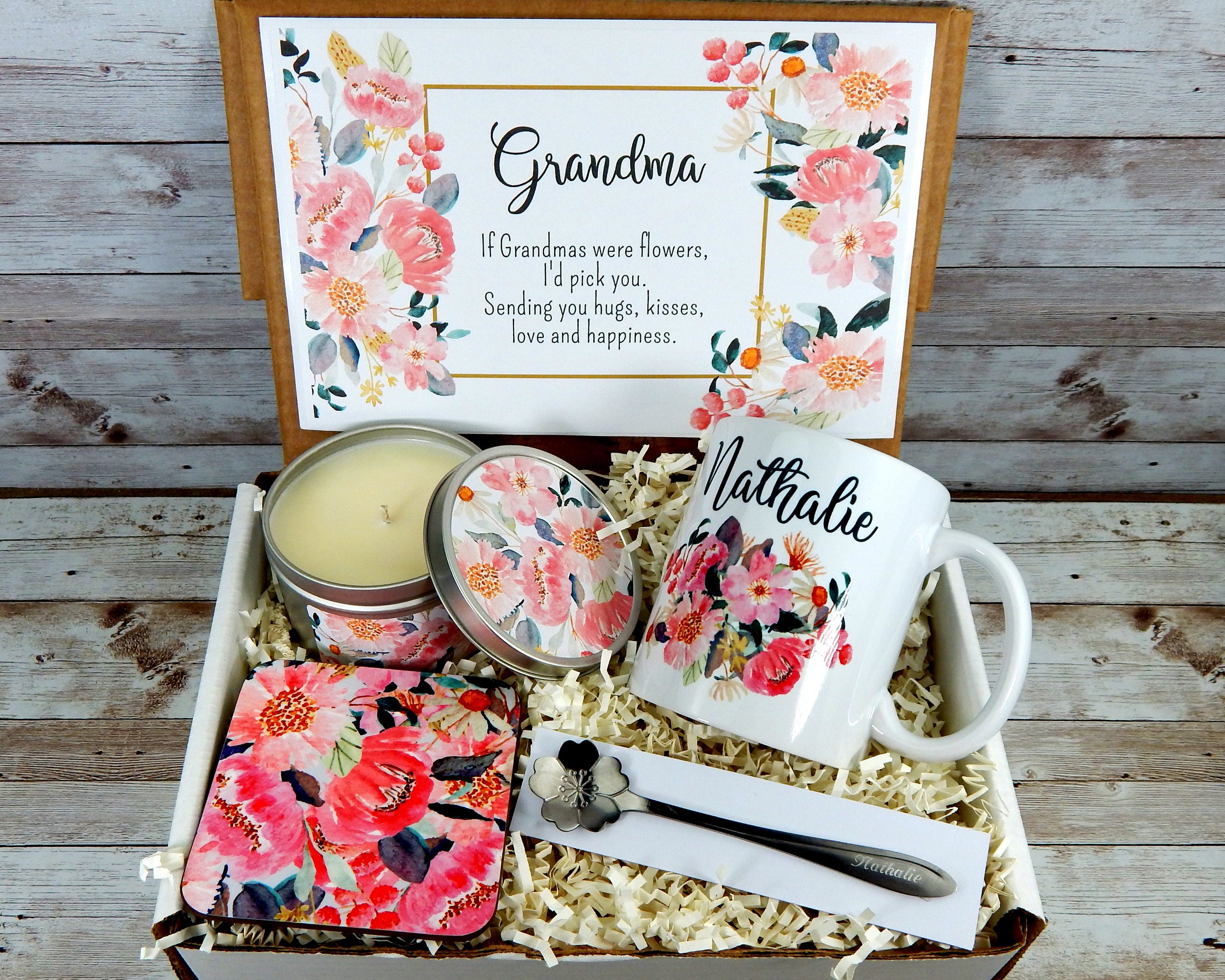 Pink Gift Basket for Grandma's Birthday Just Because or Etsy