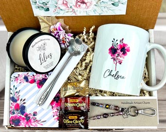 40th Birthday Gift Box: Personalized Mug, Artisan Charm & Soy Candle