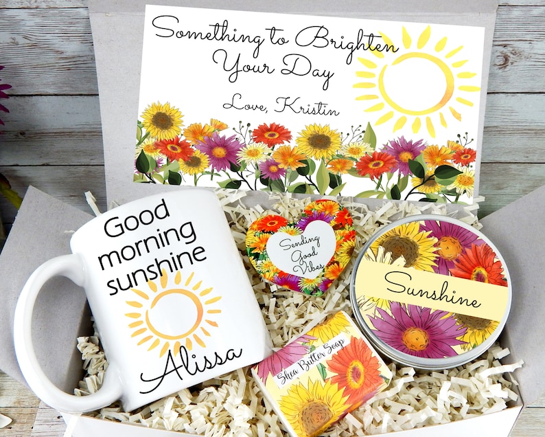 Sunshine Gift Box Brighten Your Day Personalized Sunshine Etsy