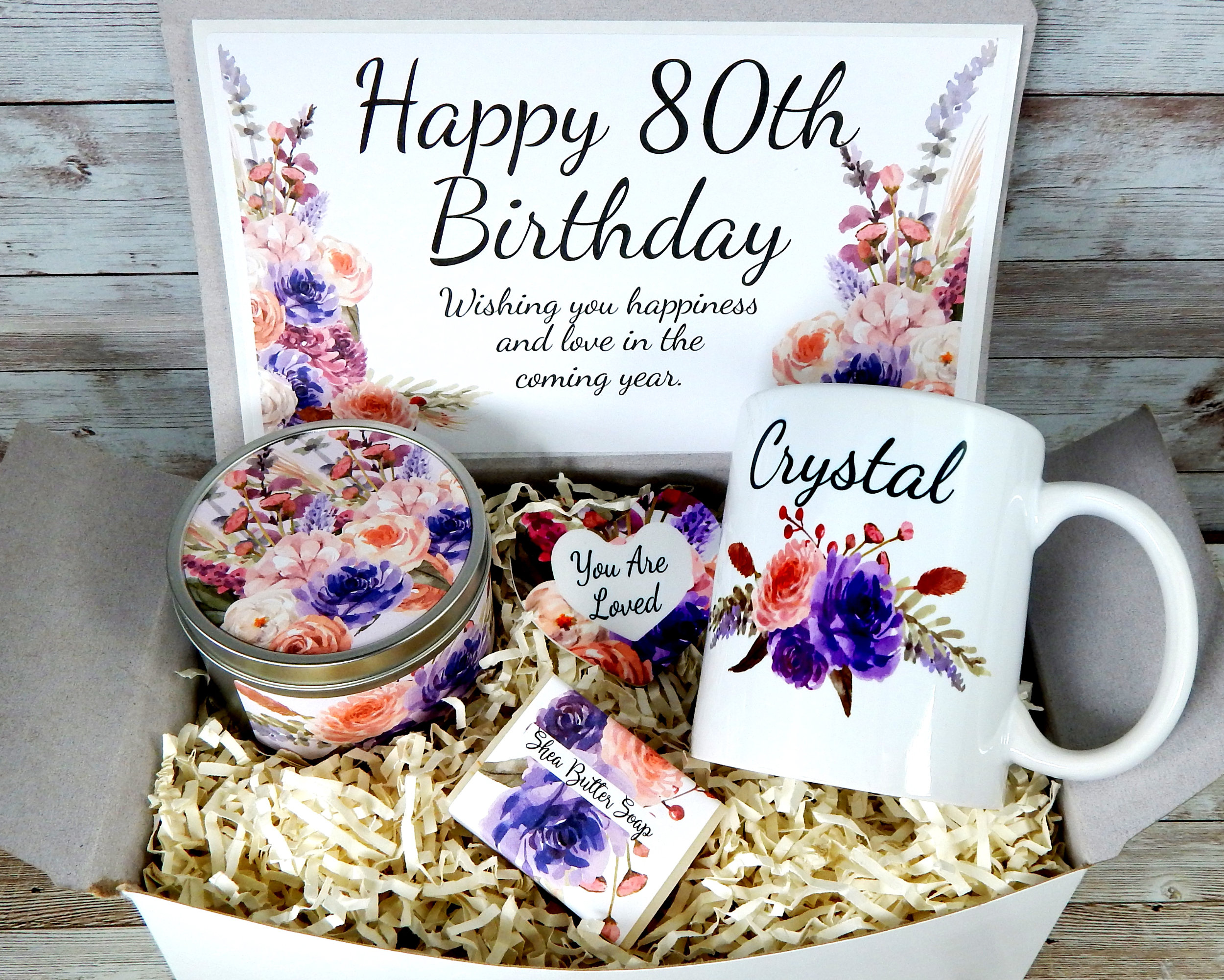 Th Birthday Gift Idea Gift Basket For Her Th Grandmas Etsy