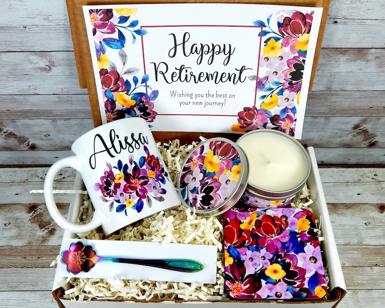 Retirement Gift Box Retirement Gift Basket With Personalized Etsy