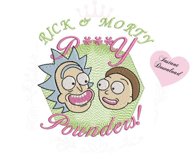 Bordado de Rick y Morty P y Pounders Diseño de bordado | Etsy