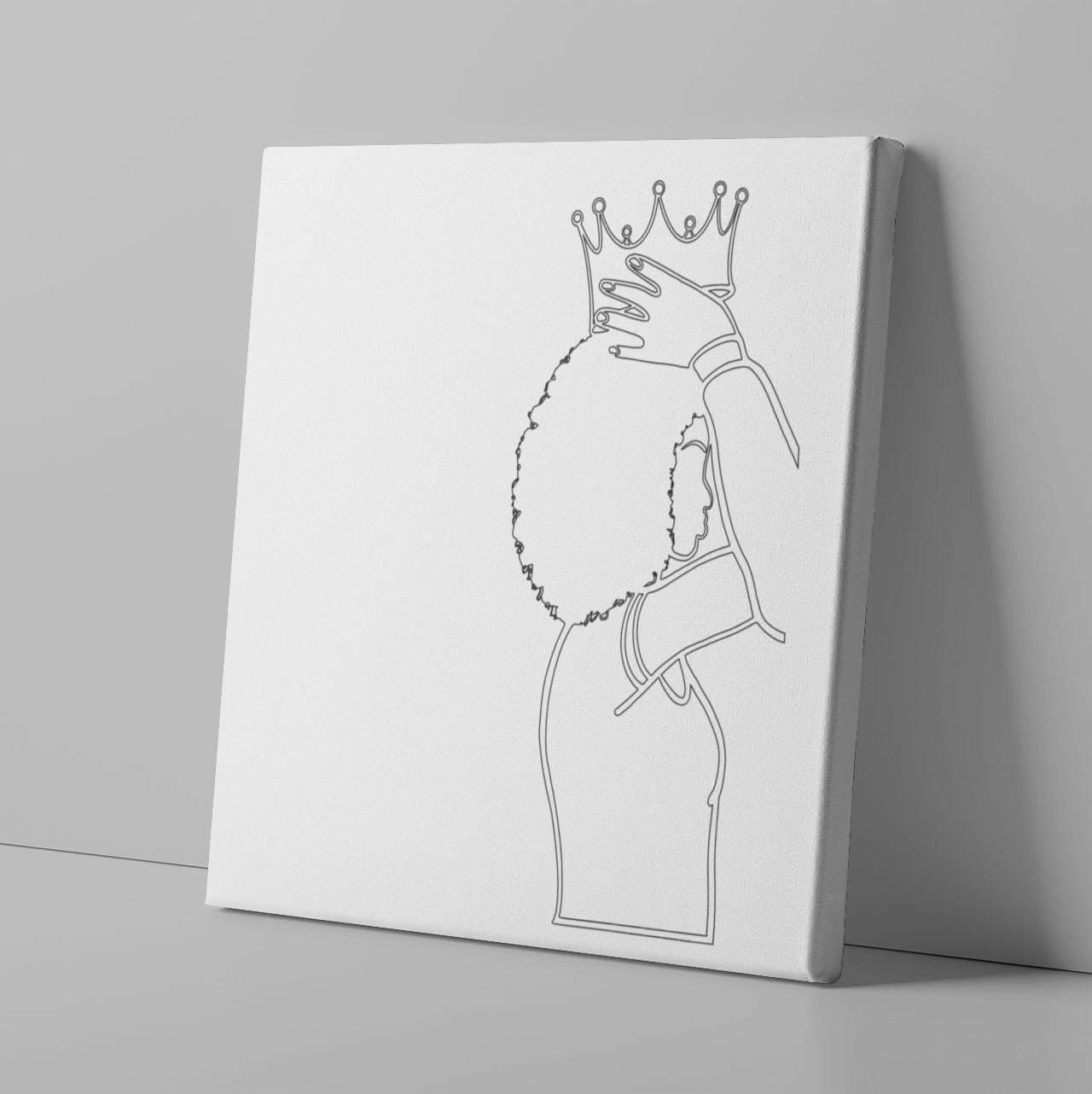 Her Majesty Pre-Drawn Canvas – DragunfliDesignz