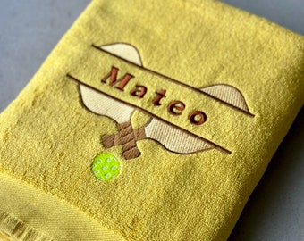 Embroidered Pickleball Towel: Personalized Terry Cotton Gift