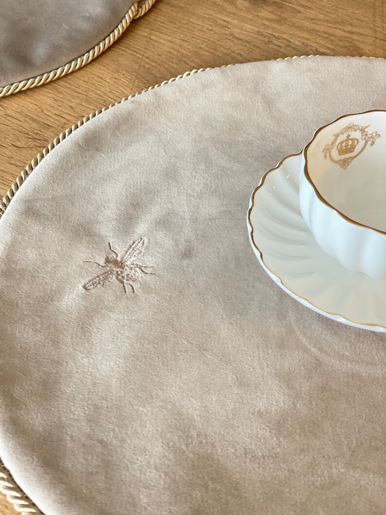 VELVET TABLE MATS set of 4 table mats velvet placements Etsy