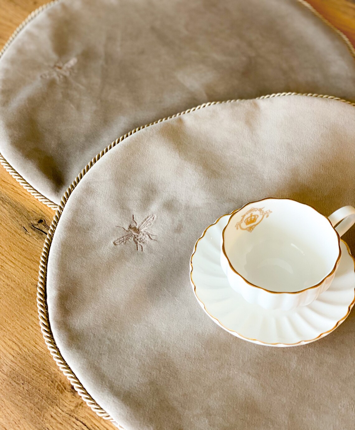 VELVET TABLE MATS set of 4 table mats velvet placements Etsy