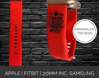 Teacher, Parent or Homeschool Teach Love Inspire compatible with Apple® Watch | Samsung 20mm | FitBit and other 20mm Watchbands
