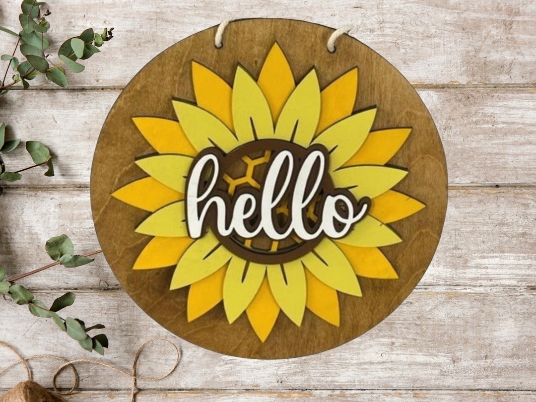 Hello Sunflower | Home Decor | Multiple Sizes Available | Completed ...