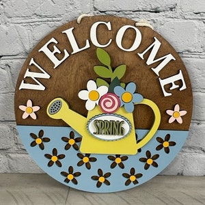Welcome Spring Sign | Home Decor | Multiple Sizes Available | Completed Sign and DIY Kit Options