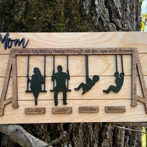 Thank You For The Ups And Downs Swing Set Sign | Mothers Day Gift 2024 | Personalized Custom Gift Perfect Mom Mum Mommy Grandma