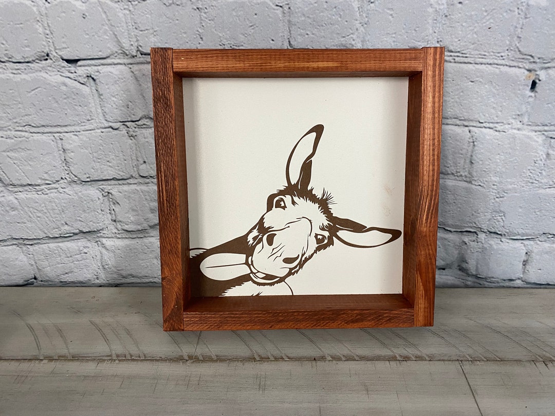 Donkey Sign | Farmhouse Decor | Animal Signs | - Etsy
