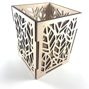 Decorative Pen and Pencil Holder - Leaf Pattern