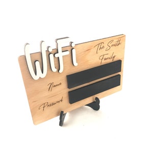 Custom Guest WiFi Password Sign, Personalized Family Wifi Sign, Business WiFi sign,