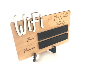 Custom Guest WiFi Password Sign, Personalized Family Wifi Sign, Business WiFi sign,