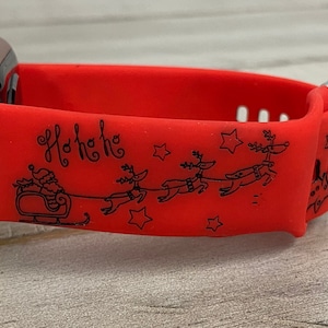 Christmas Santa Winter Themed Watchband compatible with Apple® Watch | Samsung 20mm | FitBit and other 20mm Watchbands