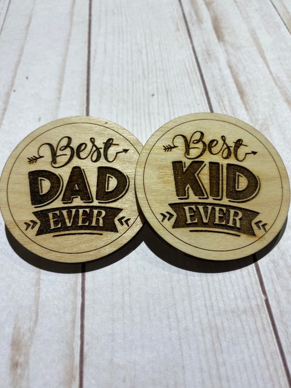 Best Dad Ever Button/Badge/Pin Set Fathers Day Gift | Etsy