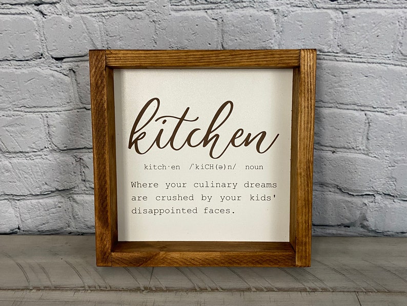 Kitchen Noun Sign Farmhouse Decor Funny Signs image 1