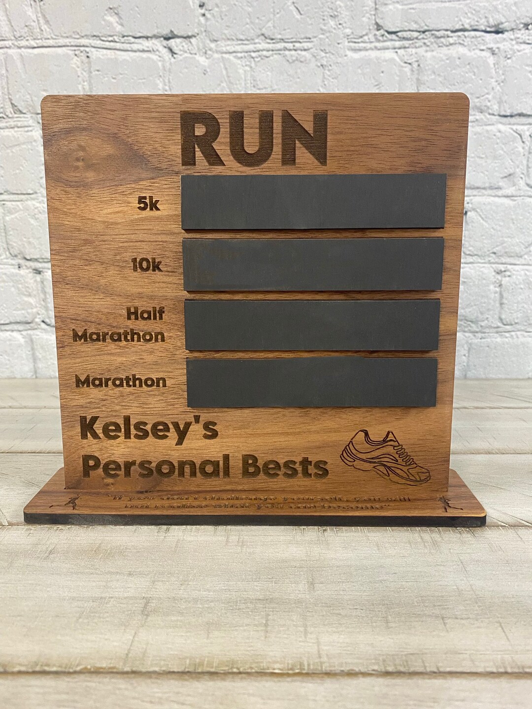 Personal Best Runner Gifts Running Frame PB Times Gifts for Runners Half Marathon Triathlon Gift