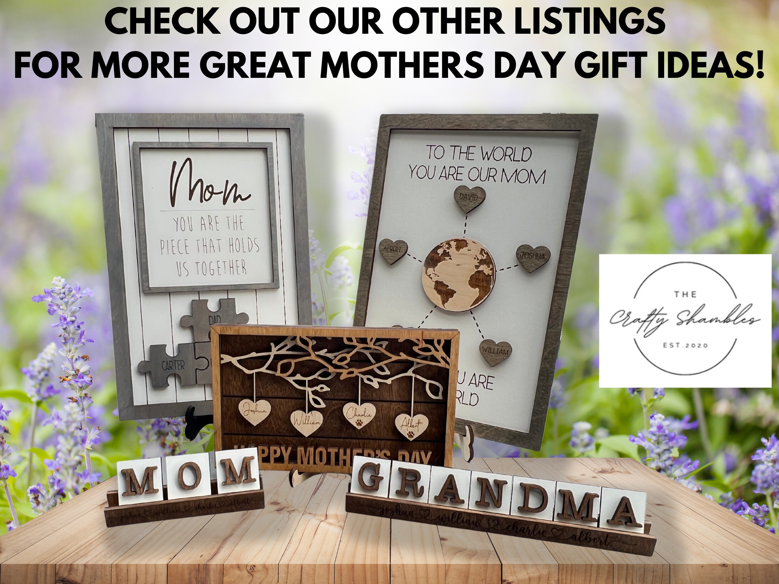 SDJMa Personalized Mom You are The Piece That Holds Us Together Puzzle Sign  , Personalized Wooden Art Craft, Happy Mothers Day Gift,Mother's Gifts For  From Daughter Son 