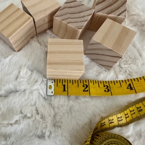 Small wood block | 1.5 inch square wooden blank | craft block | unfinished wood blank