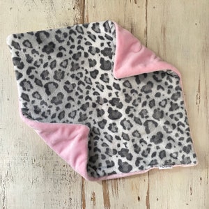 Leopard Print Lovey Blanket | Small Baby Blanket