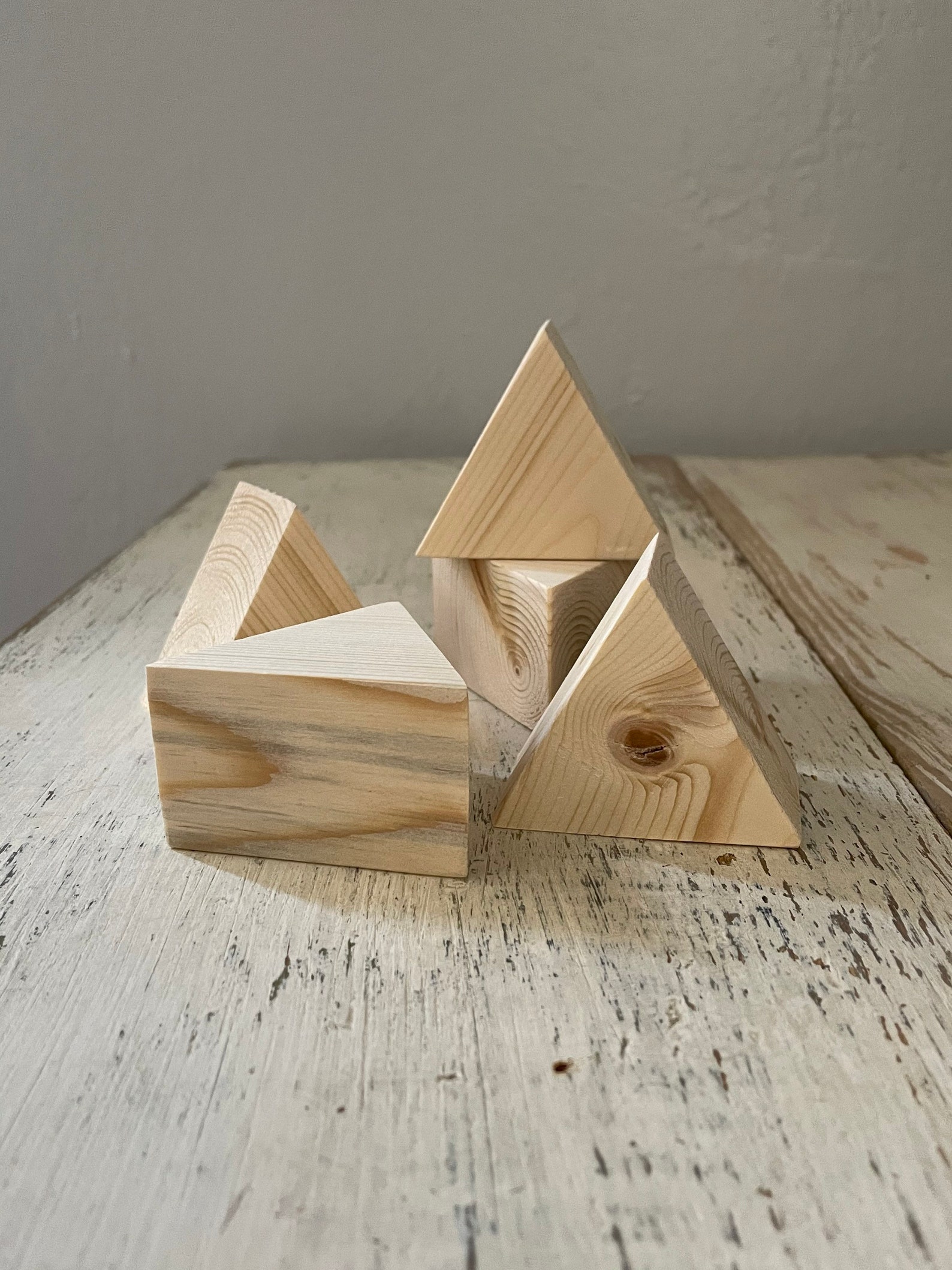 1 3/4 inch wood triangle blocks wood craft blanks DIY wood Etsy