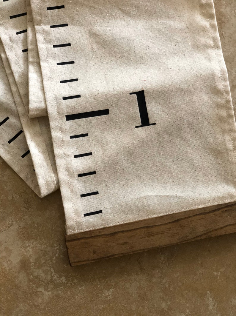 Tan Fabric Growth Chart Fabric Height Tracker Portable Etsy