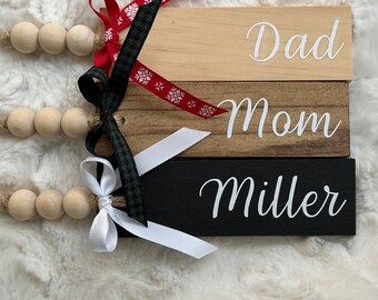 Personalized Stocking Name tags | Wooden Gift Tags | Christmas Stocking tags | personalized tags | farmhouse decor | stocking tags