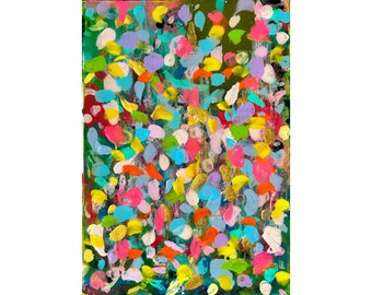 Abstract on vintage book board with resin - 2023 - size A4 - Summer Vibes - By Kat Evans