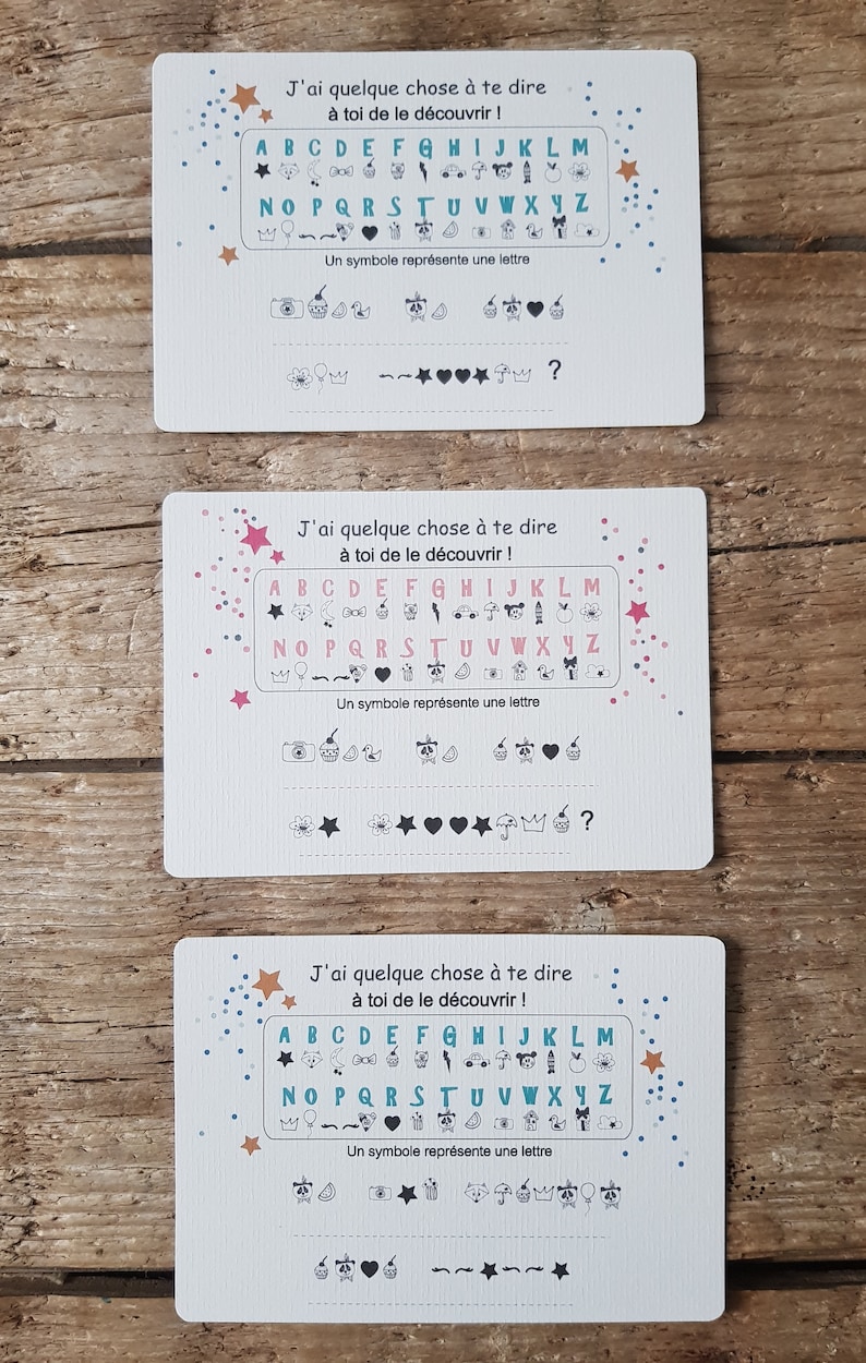 Carte symbole à décoder pour découvrir le message image 1