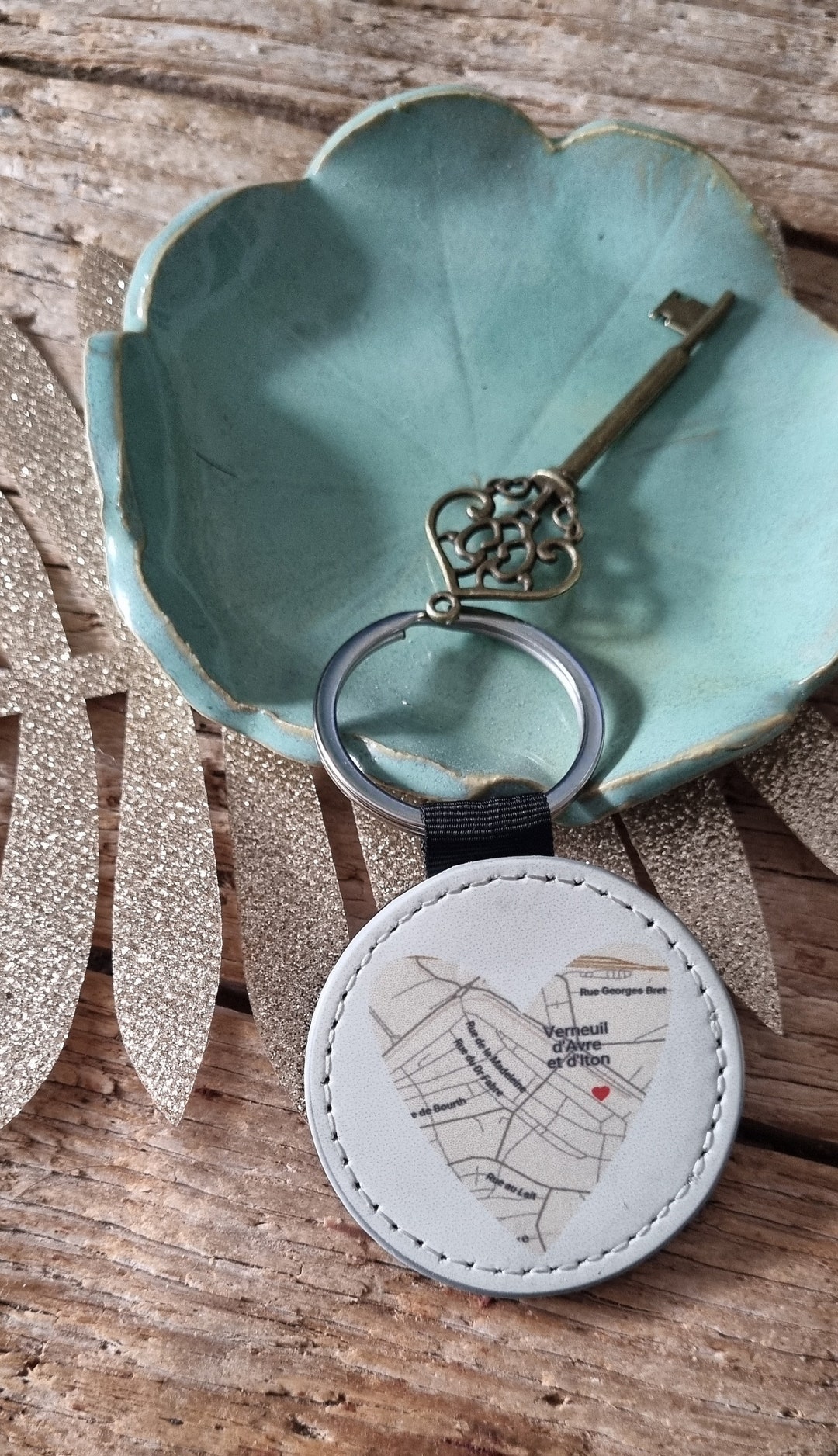 Map Key Ring - Etsy