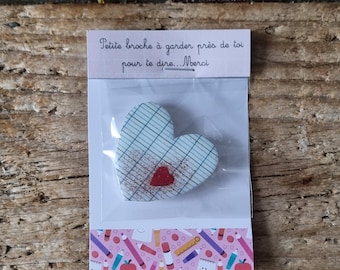 Brooch "teacher, ATSEM, AVS..."