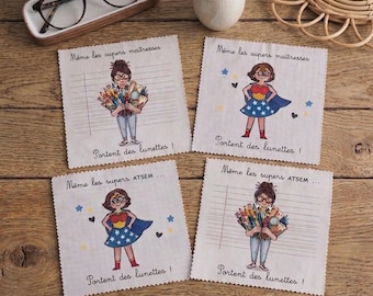 Chiffon de nettoyage pour lunette personnalisé pour les maîtresses...