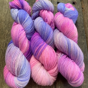 Hand-dyed wool, sock wool 100g skein