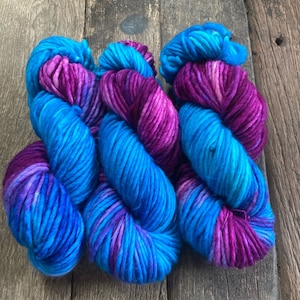 Hand dyed wool, chunky thick wool 100g skein