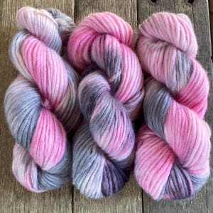 Hand-dyed wool, chunky thick wool 100g skein