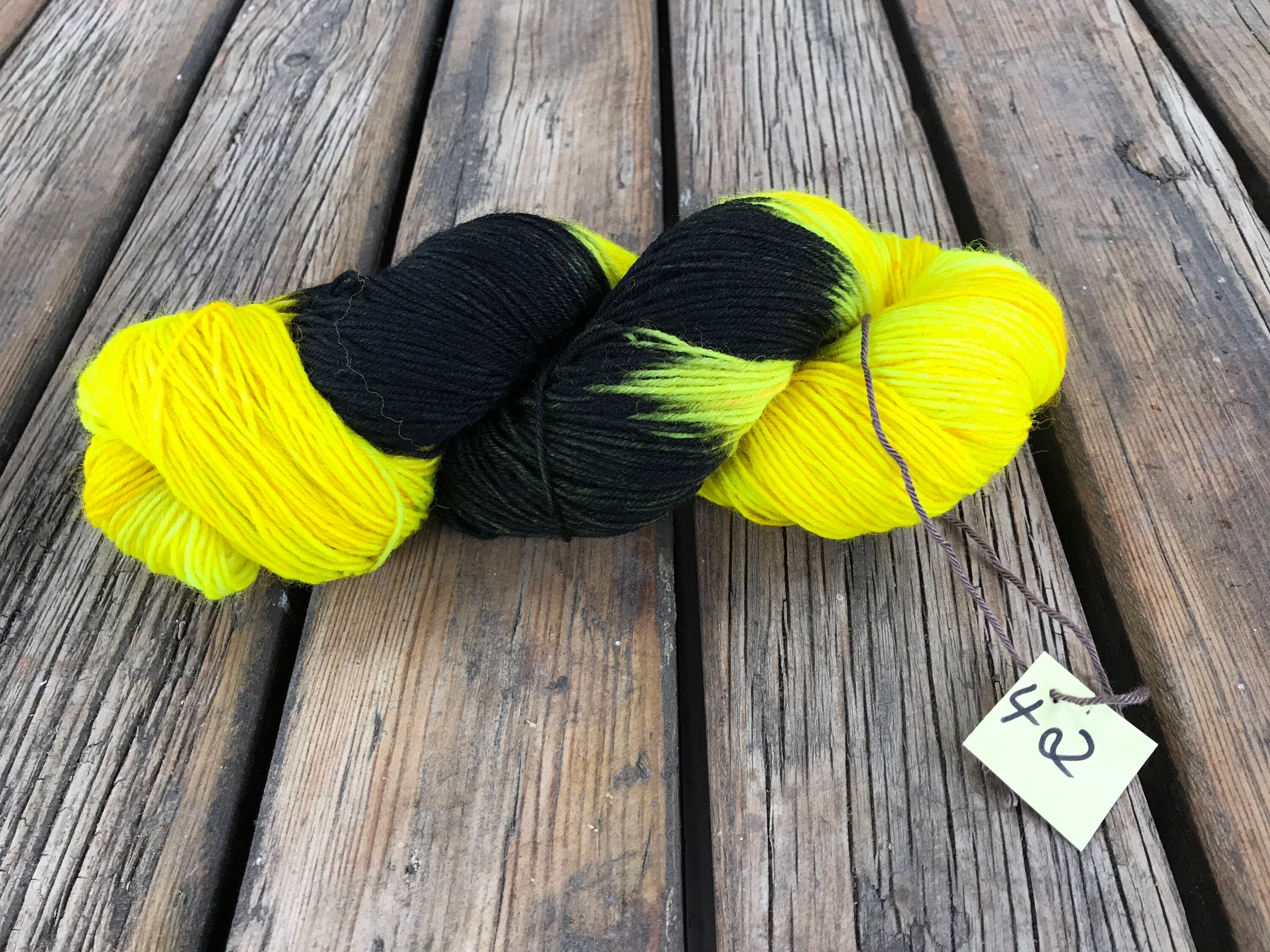 Hand dyed wool sock yarn 100g strand 42 Etsy