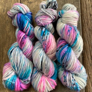 Hand dyed wool, chunky thick wool 100g skein
