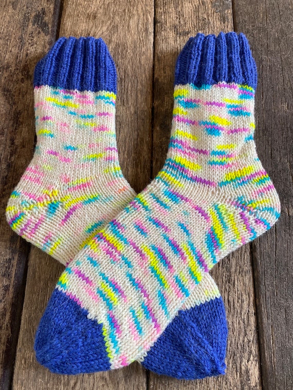 Chaussettes câlines chaudes épaisses tricotées à la main