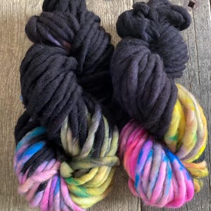 Hand-dyed wool, super chunky thick wool 100g skein 40 m Ll