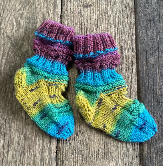 Uncinetto Calze Lana Bimba Calzini Per Bambini Lavorati A Mano