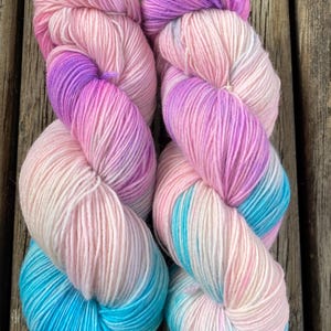 Hand-dyed wool, sock wool 100g skein