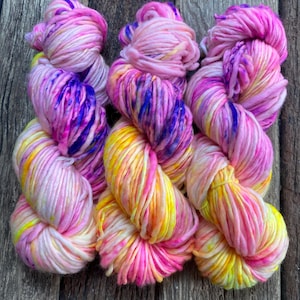 Hand dyed wool, chunky thick wool 100g skein
