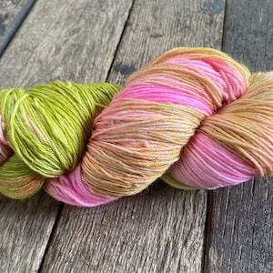 Hand-dyed wool with alpaca wool 100g skein